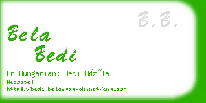 bela bedi business card